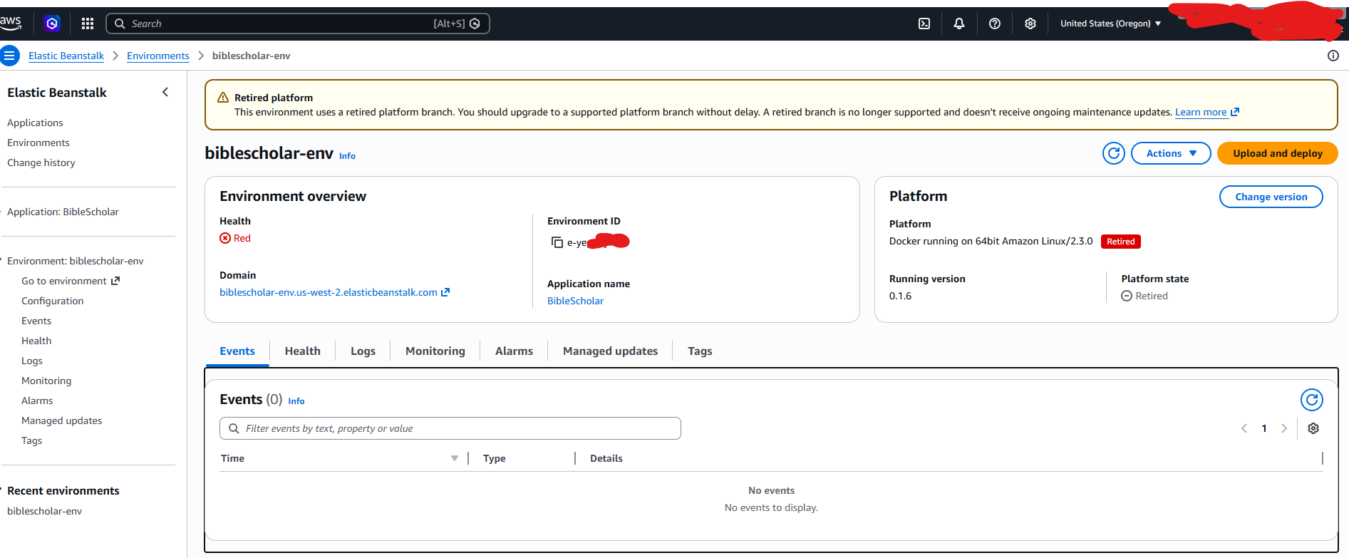 aws elasticbeanstalk decomm